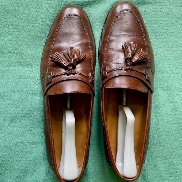 Johnson & Murphy Vauter Tassal Saddle Tan Mens 9 1/2 M